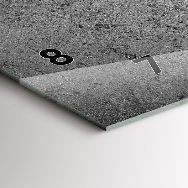 Horizontální skleněné hodiny na stěnu Průmyslová zeď