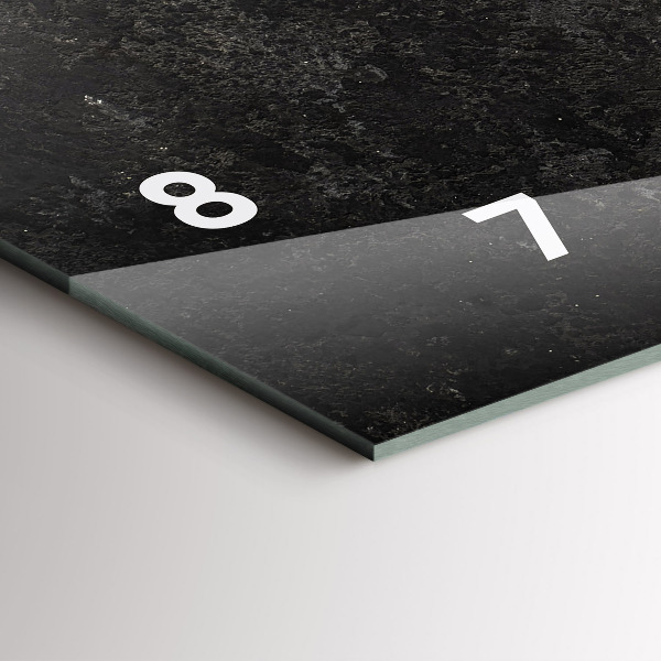 Horizontální skleněné hodiny na stěnu Srdce z peprmintů