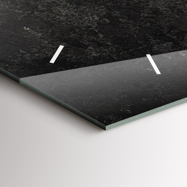 Horizontální skleněné hodiny na stěnu Srdce z peprmintů