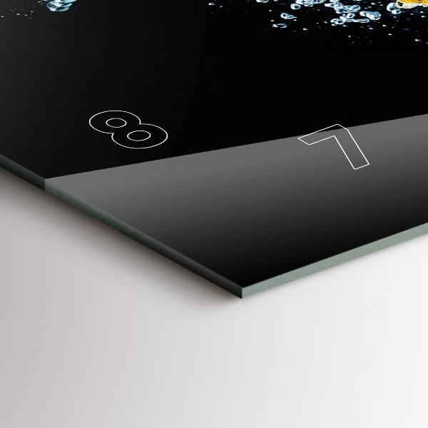 Horizontální skleněné hodiny na stěnu Ananas