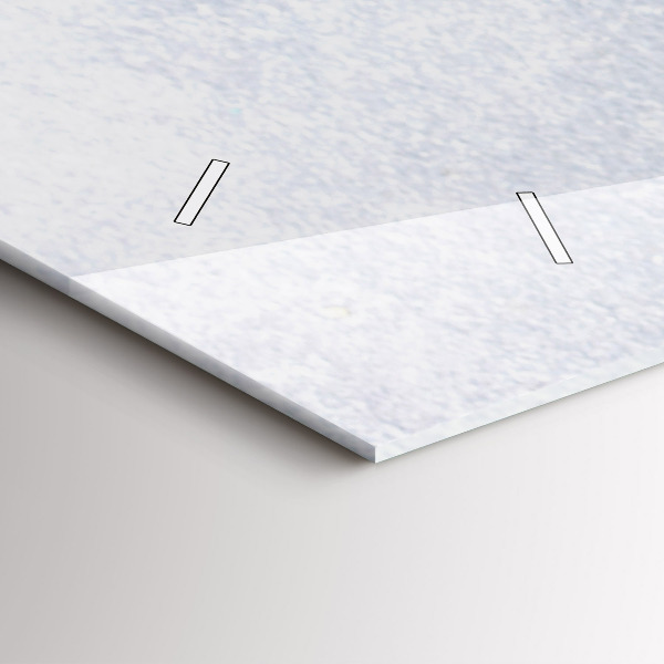 Horizontální skleněné hodiny na stěnu Kousek dortu