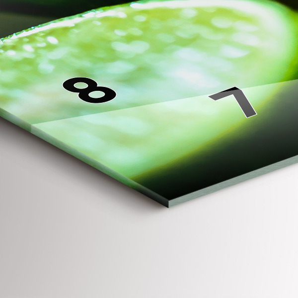 Horizontální skleněné hodiny na stěnu Kousky vápna