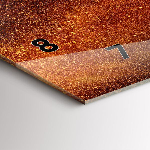 Horizontální skleněné hodiny na stěnu Chilli papričky