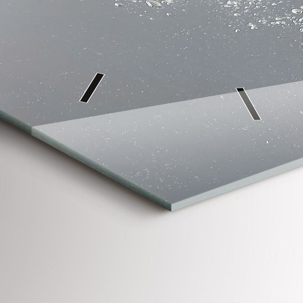 Horizontální skleněné hodiny na stěnu Citrusy ve vodě