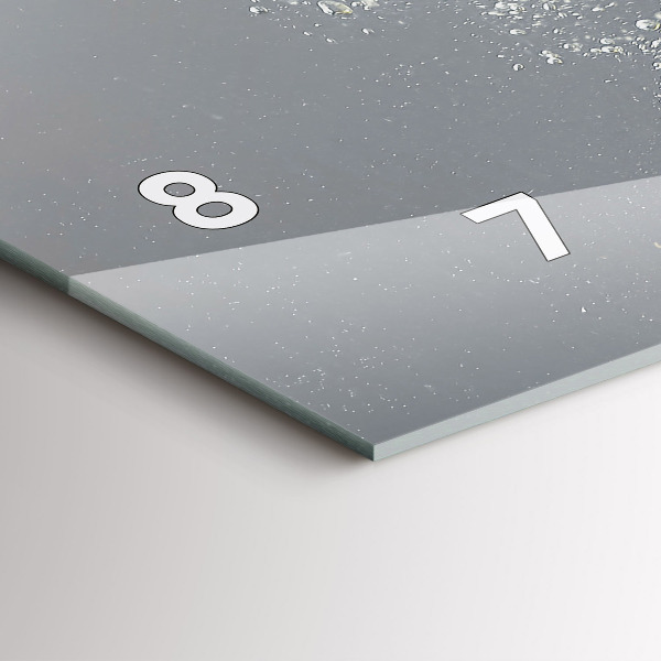 Horizontální skleněné hodiny na stěnu Citrusy ve vodě