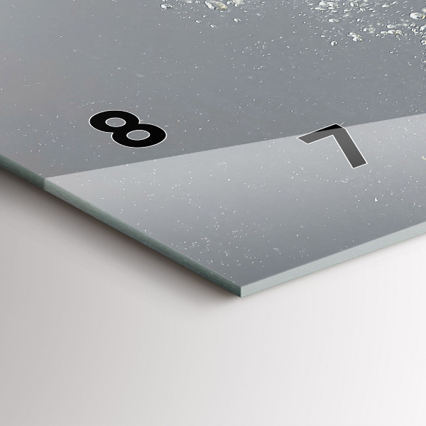 Horizontální skleněné hodiny na stěnu Citrusy ve vodě