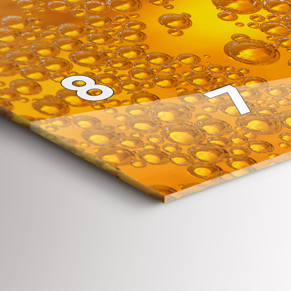 Horizontální skleněné hodiny na stěnu Pivo