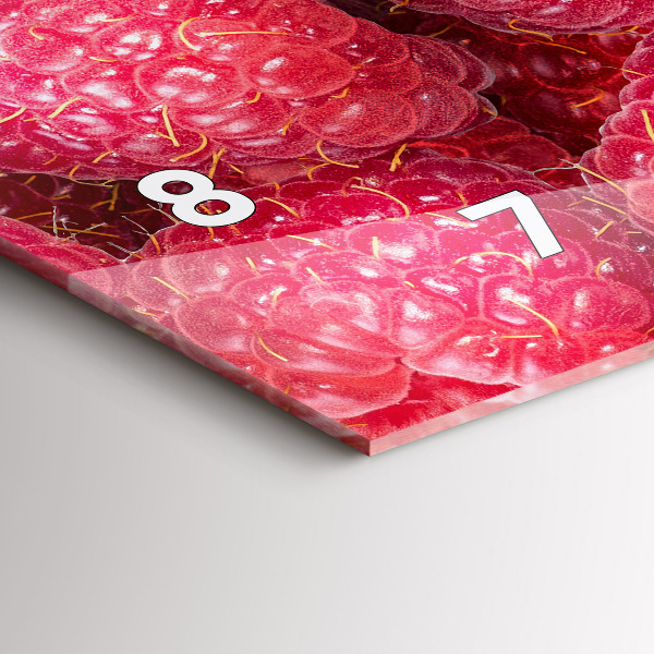 Horizontální skleněné hodiny na stěnu Borůvky a maliny