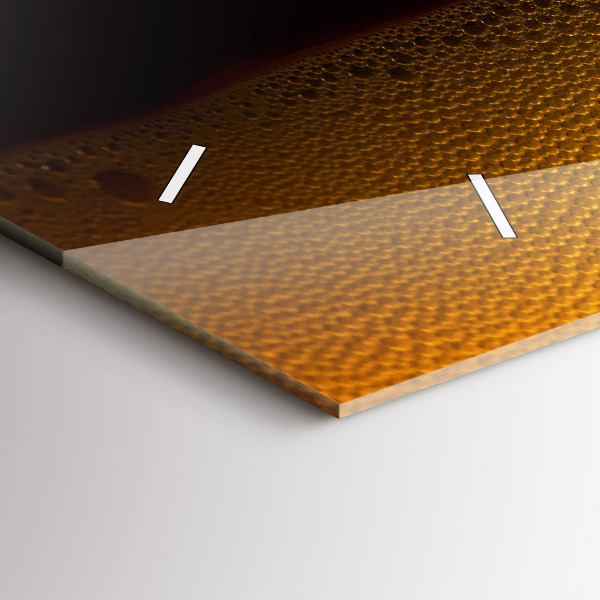 Horizontální skleněné hodiny na stěnu Pomerančový džus