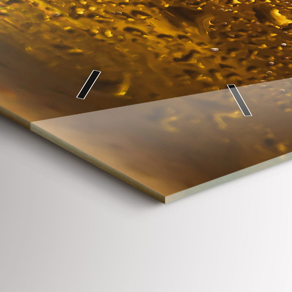 Horizontální skleněné hodiny na stěnu Pivní hrnek