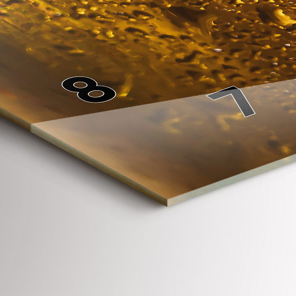 Horizontální skleněné hodiny na stěnu Pivní hrnek