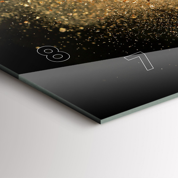 Horizontální skleněné hodiny na stěnu Rozsypané koření