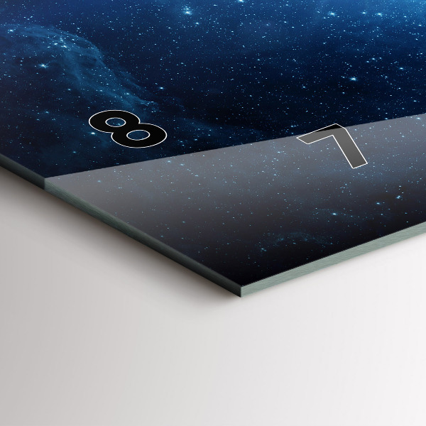 Horizontální skleněné hodiny na stěnu Země a galaxie - NASA