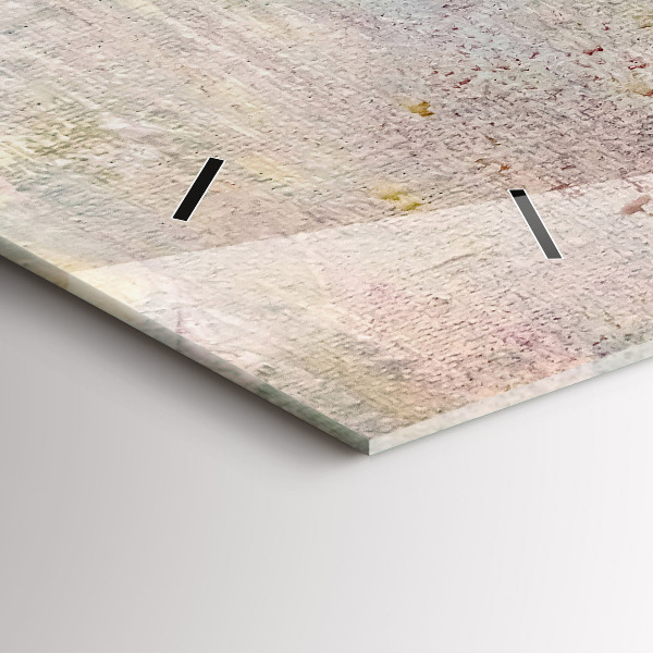 Horizontální hodiny na skle Malovaná abstrakce