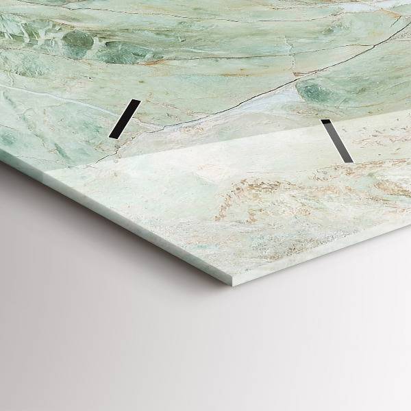 Horizontální hodiny na skle Textura mramorového kamene