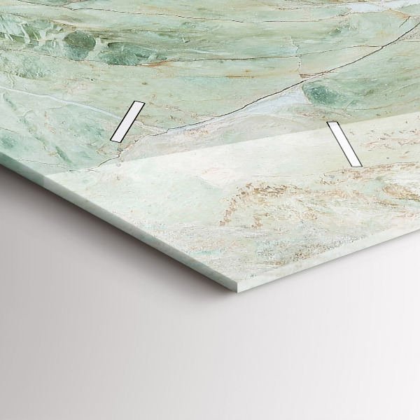 Horizontální hodiny na skle Textura mramorového kamene