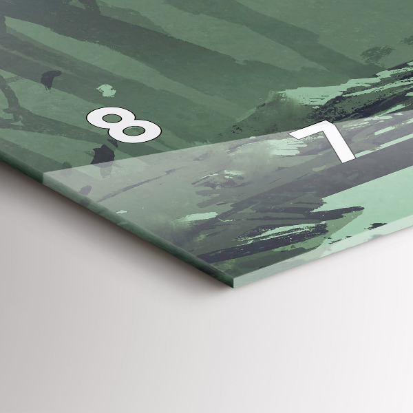 Horizontální skleněné hodiny na stěnu Samuraj v lese