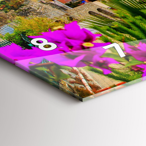 Horizontální hodiny na skle Pobřeží Cinque Terre