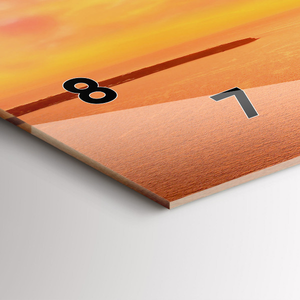 Horizontální hodiny na skle Starý větrný mlýn na Santorini