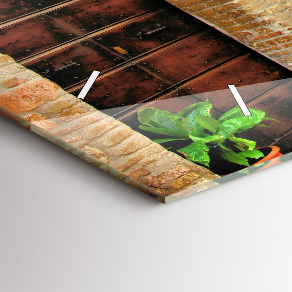 Horizontální hodiny na skle Malebná ulice