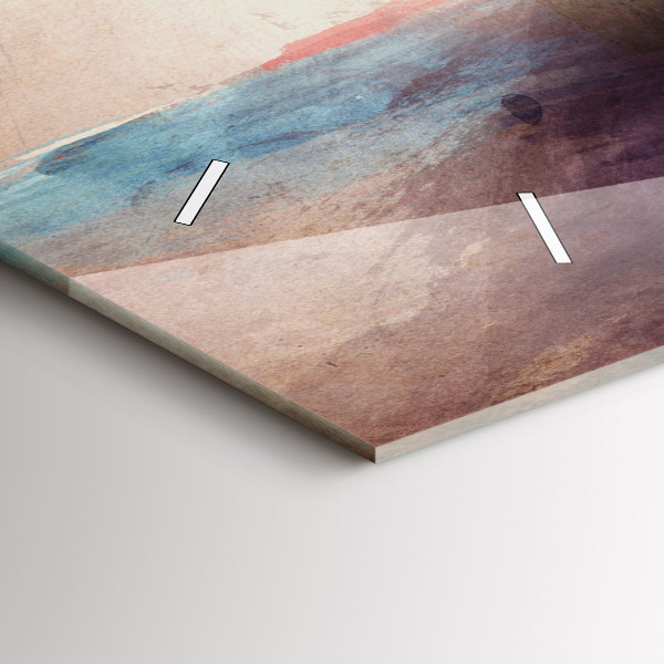 Horizontální hodiny na skle Abstraktní portrét ženy