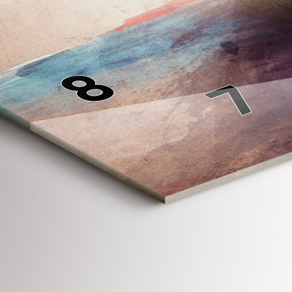 Horizontální hodiny na skle Abstraktní portrét ženy