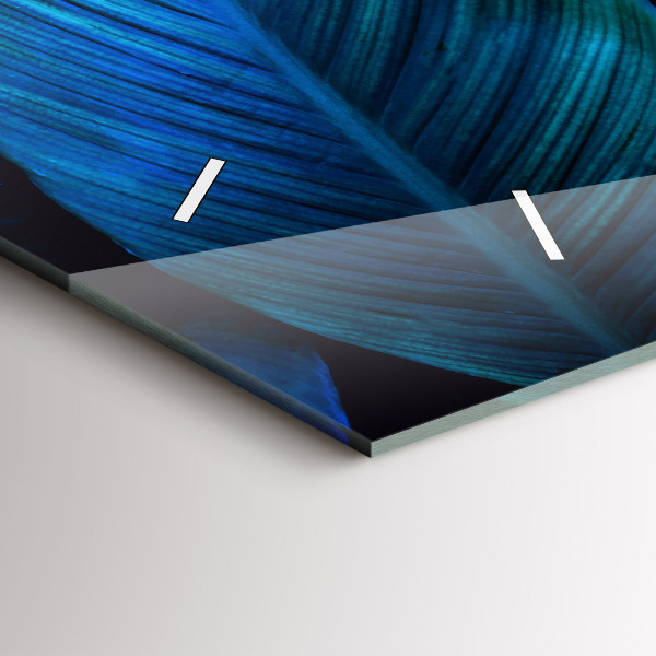 Horizontální skleněné hodiny na stěnu Tropická příroda