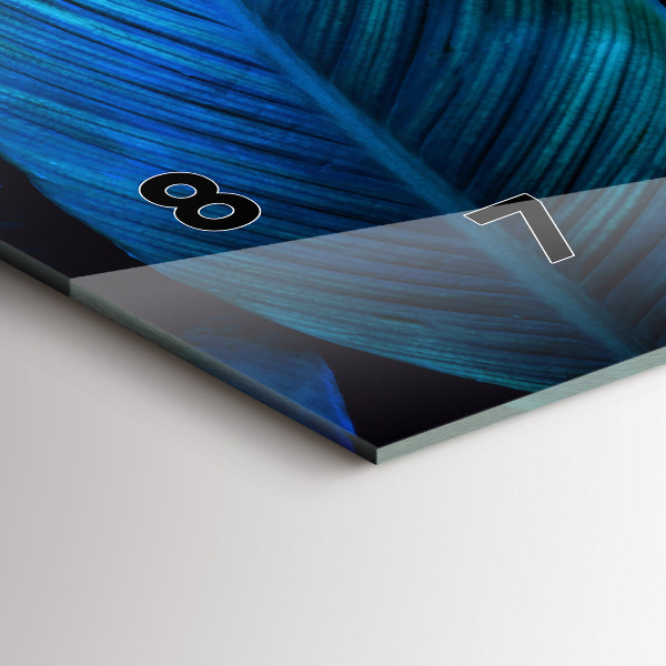 Horizontální skleněné hodiny na stěnu Tropická příroda