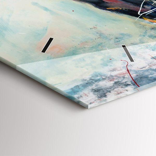 Horizontální skleněné hodiny na stěnu Ilustrace Cválající koně