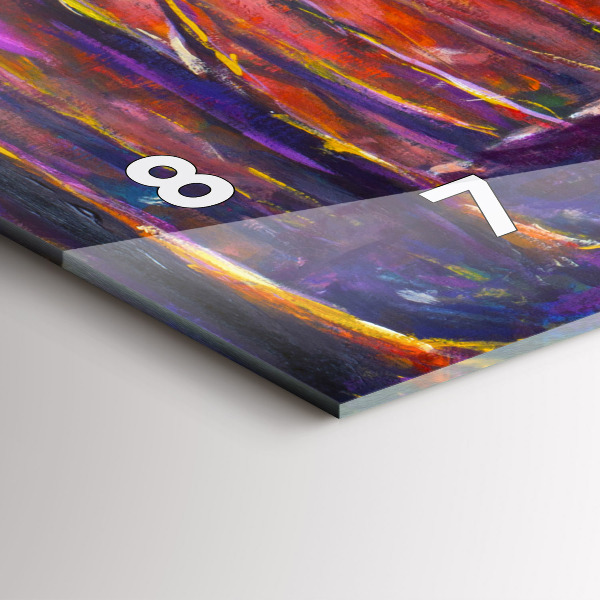 Horizontální skleněné hodiny na stěnu Pár v lese