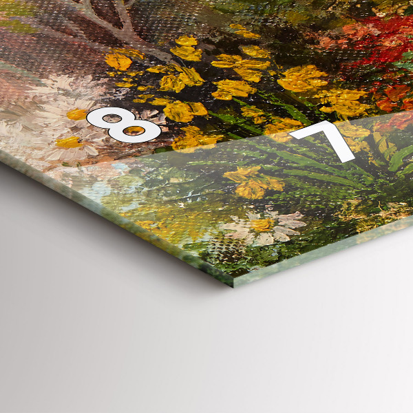 Horizontální hodiny na skle Složení oleje v lese