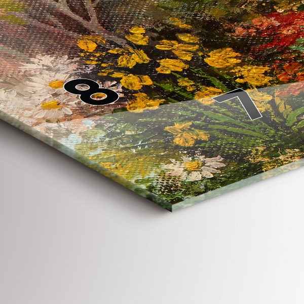 Horizontální hodiny na skle Složení oleje v lese