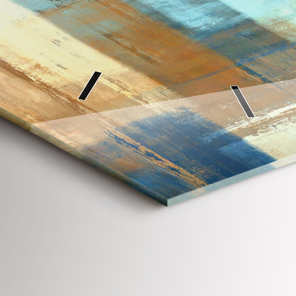 Horizontální skleněné hodiny na stěnu Barevné pozadí - abstraktní