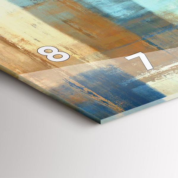 Horizontální skleněné hodiny na stěnu Barevné pozadí - abstraktní