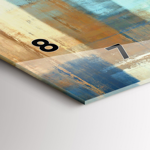 Horizontální skleněné hodiny na stěnu Barevné pozadí - abstraktní