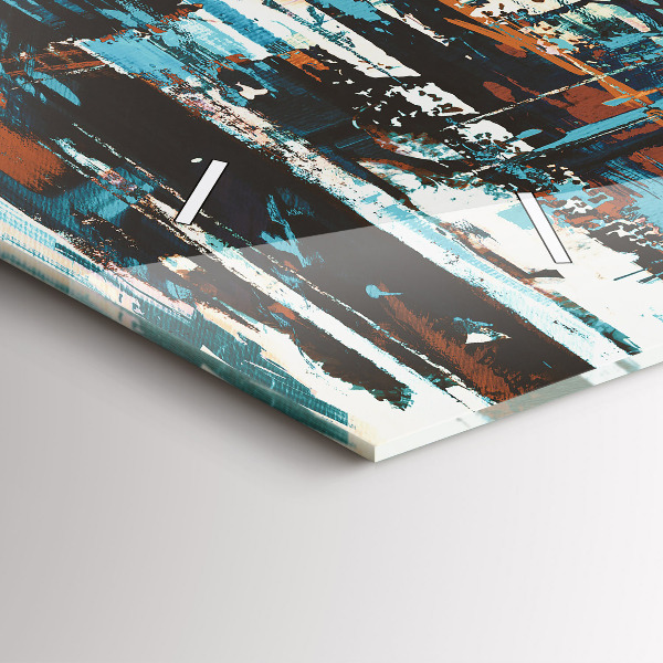 Horizontální hodiny na skle Pouliční umění