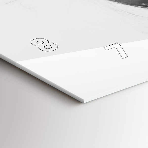 Horizontální hodiny na skle Lidská citlivost myšlení