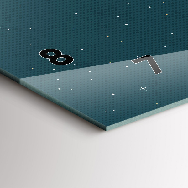 Horizontální hodiny na skle Dětská představivost