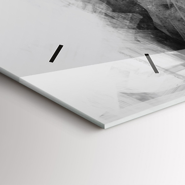 Horizontální hodiny na skle Malovaný lev