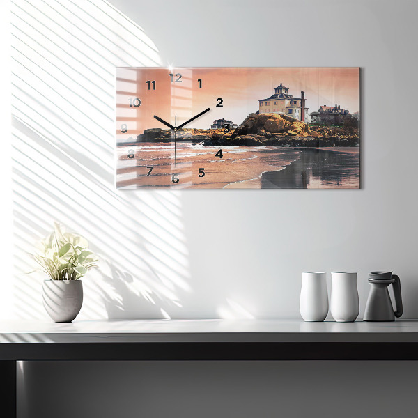 Horizontální hodiny na skle Shermanovo pobřeží