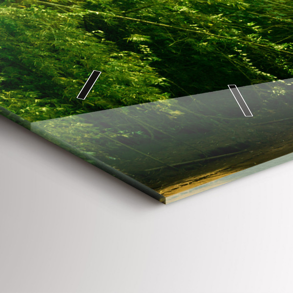 Horizontální hodiny na skle Klidná příroda