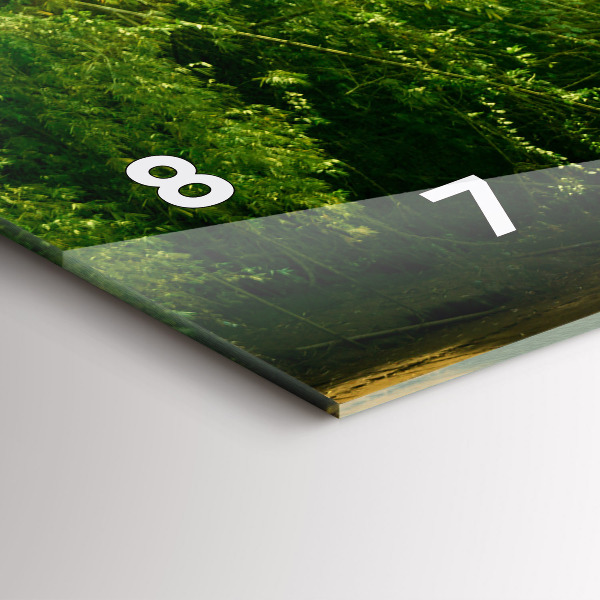 Horizontální hodiny na skle Klidná příroda