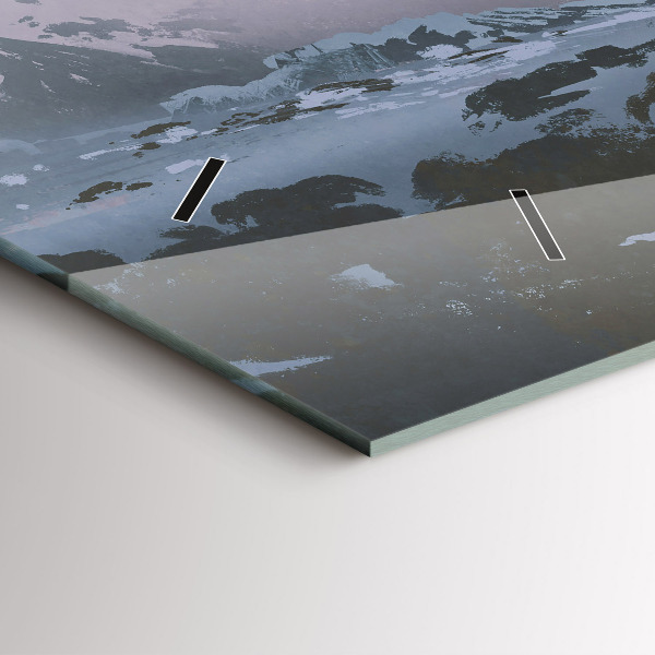 Horizontální hodiny na skle Astronauti Mléčná dráha