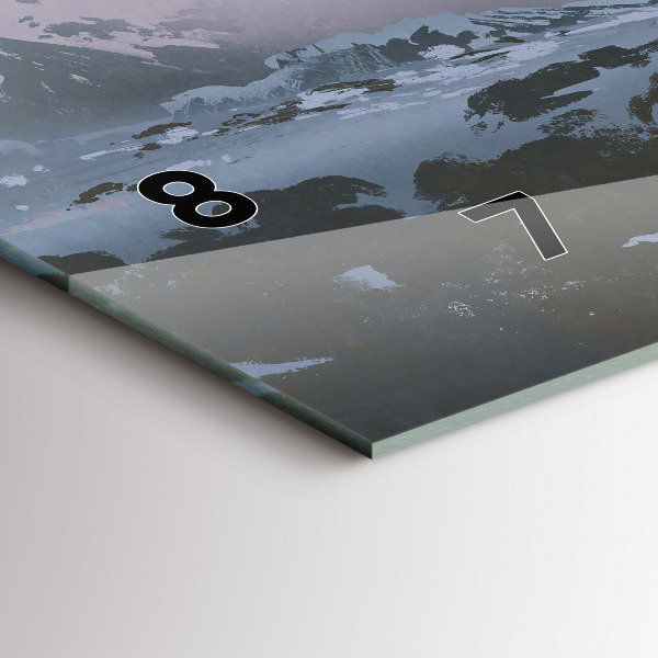 Horizontální hodiny na skle Astronauti Mléčná dráha