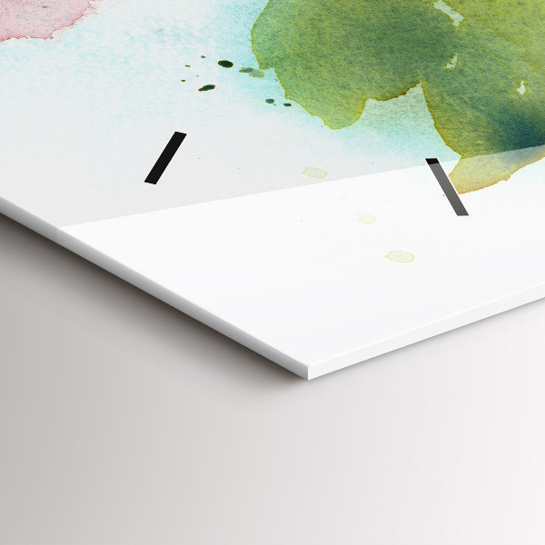 Horizontální hodiny na skle Vizualizace přírody