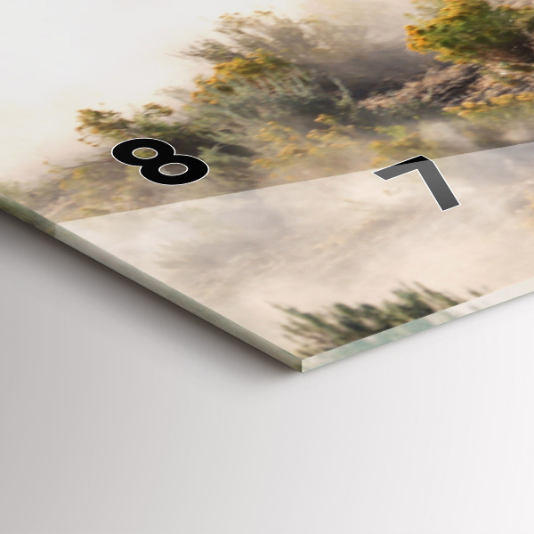 Horizontální hodiny na skle Stádo splašených koní