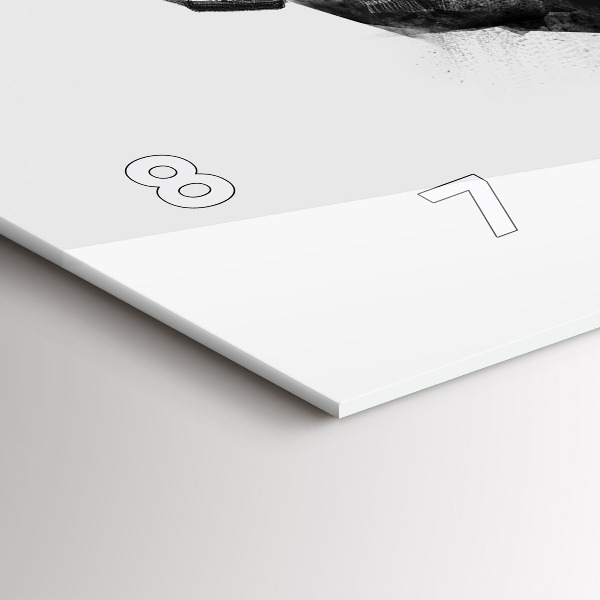 Horizontální hodiny na skle Kresba medvěda