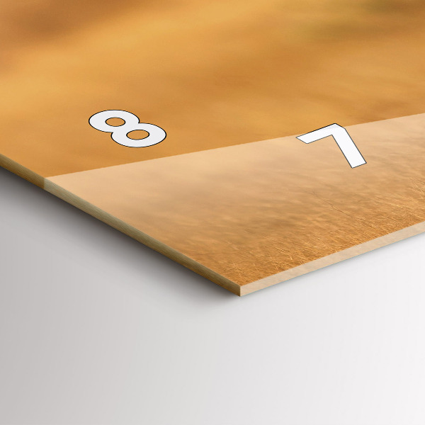 Horizontální hodiny na skle Lov tygra