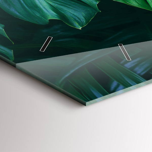 Horizontální hodiny na skle Tropická strana přírody