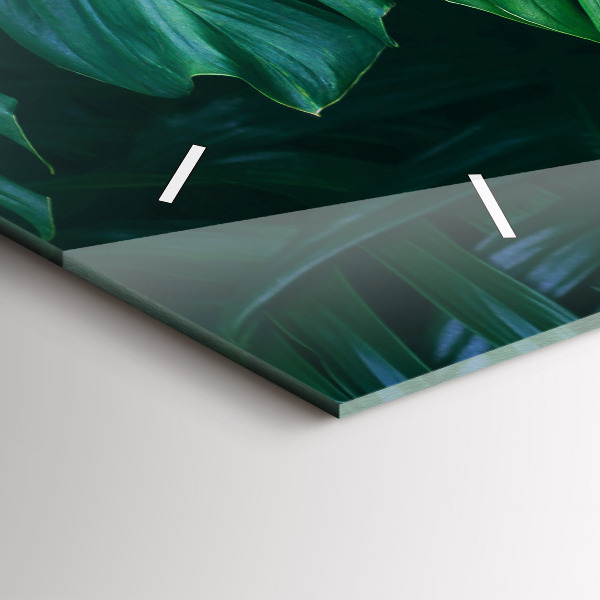 Horizontální hodiny na skle Tropická strana přírody